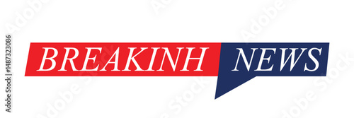 Breaking news headline icon, vector illustration . EPS 20 .