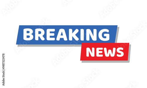 Breaking news headline icon, vector illustration . EPS 20 .
