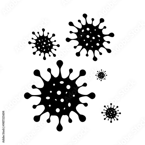 Virus, Bacteria, Microbe icon. Microbiology concept. Disease germ, pathogenic organism icon or symbol.Vector illustration design.