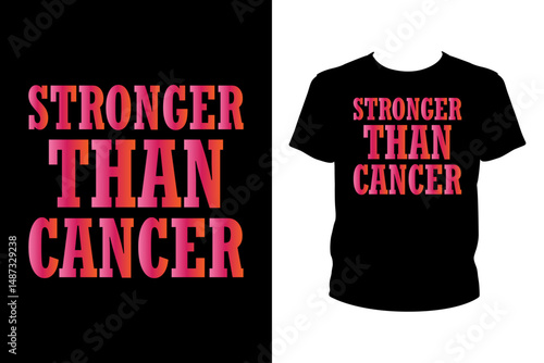 Stronger than cancer Quotes svg, Cancer Svg, t-shirt design for prints, Cancer t-shirt design cut file