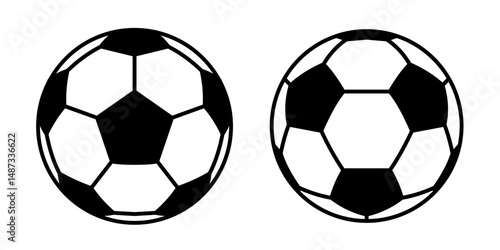 Soccer ball icon. Soccer icon set