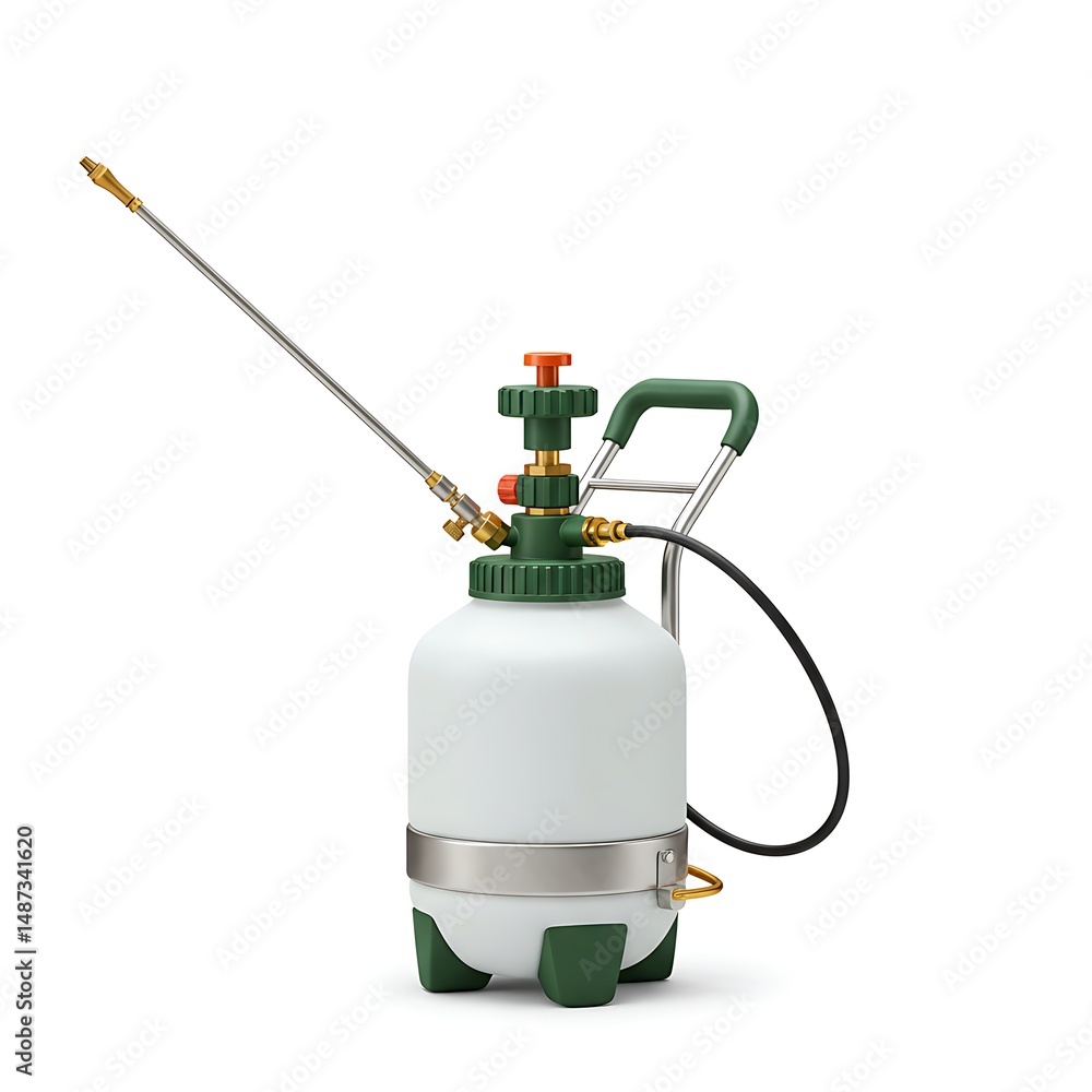 Fototapeta premium Garden pressure sprayer isolated on white background for weed control
