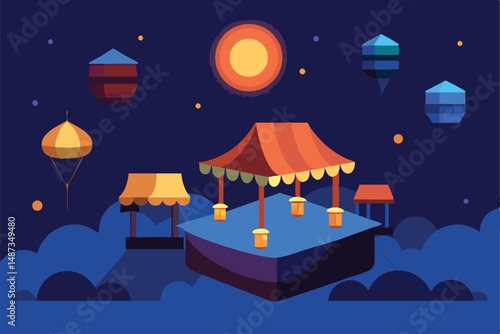 house in the night