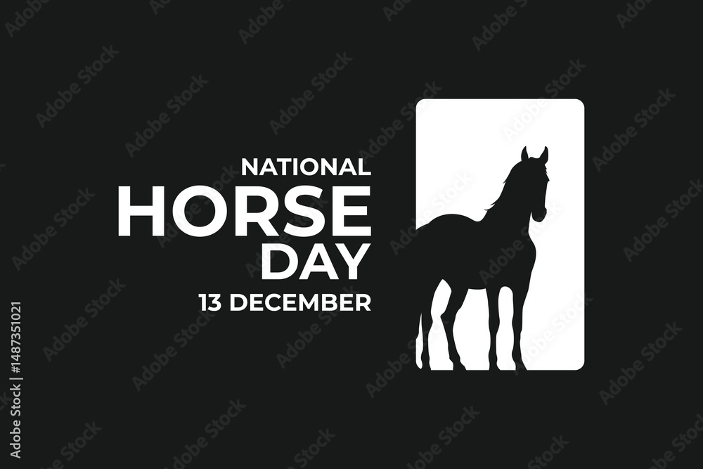 Fototapeta premium National horse day celebration vector design template.