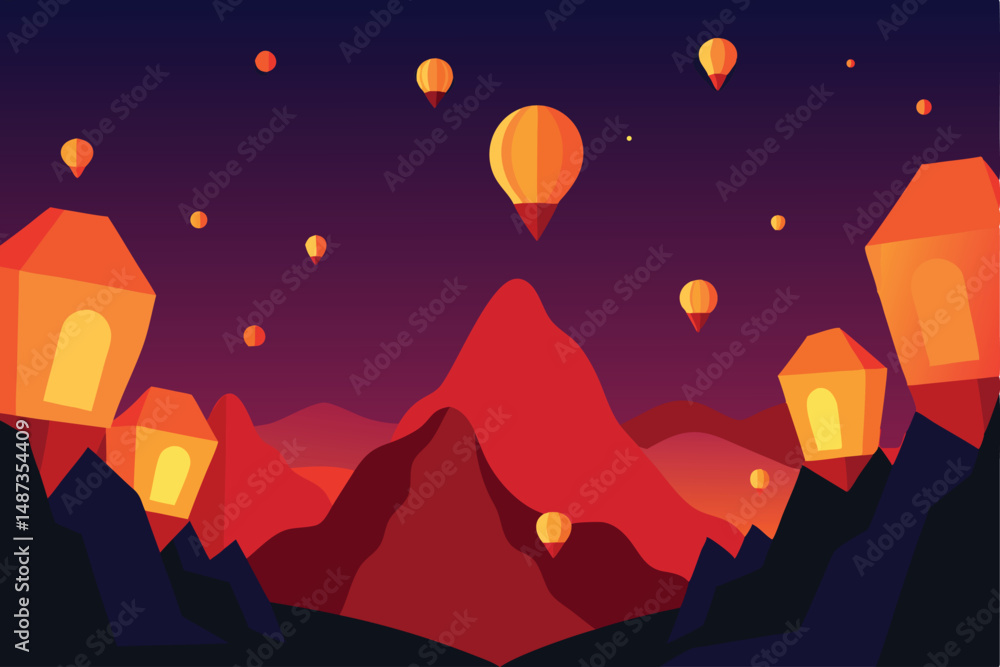 Obraz premium vector illustration of a city