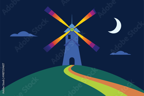 windmill in the field