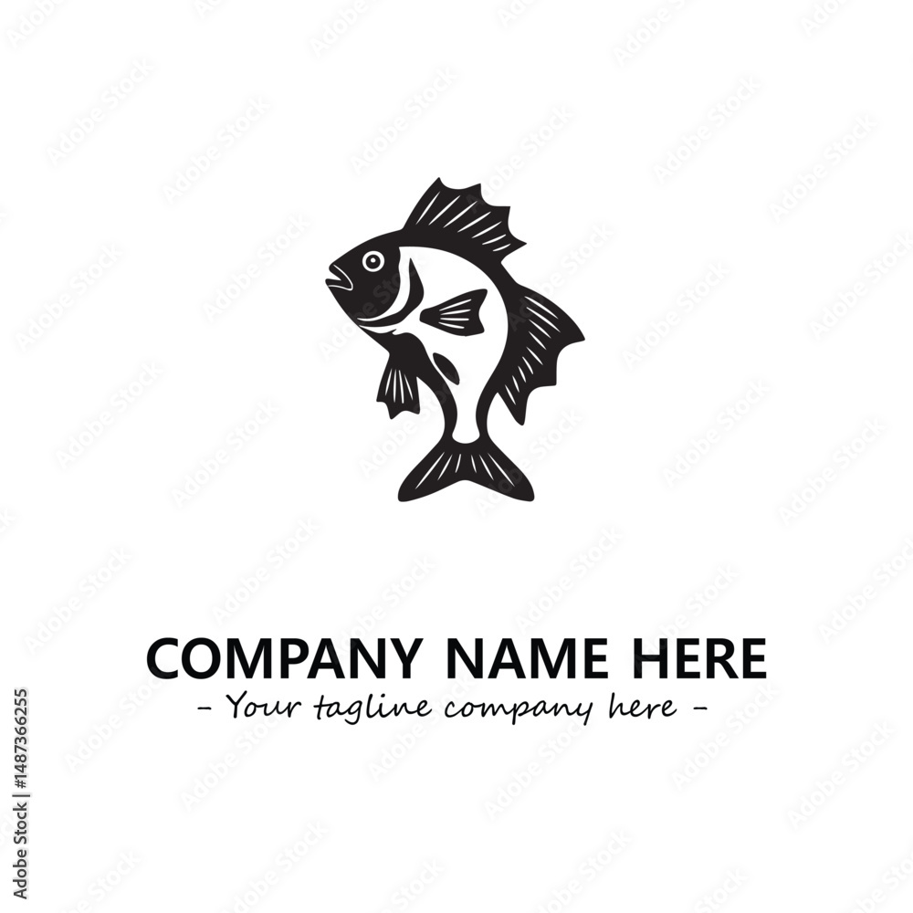 Fototapeta premium Fish silhouette logo company design vector illustration