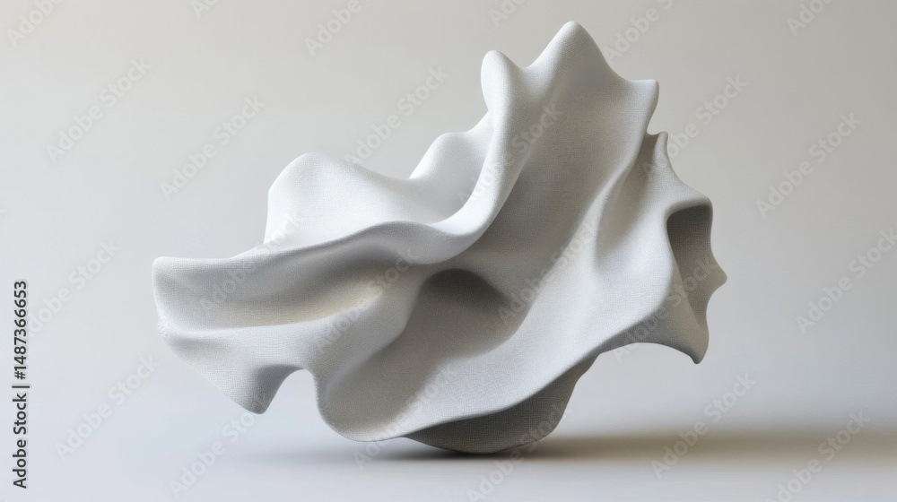 Abstract White 3D Rendered Sculpture Abstract White 3D Rendered Sculpture
