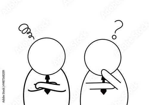 ビジネスマン　悩みと疑問