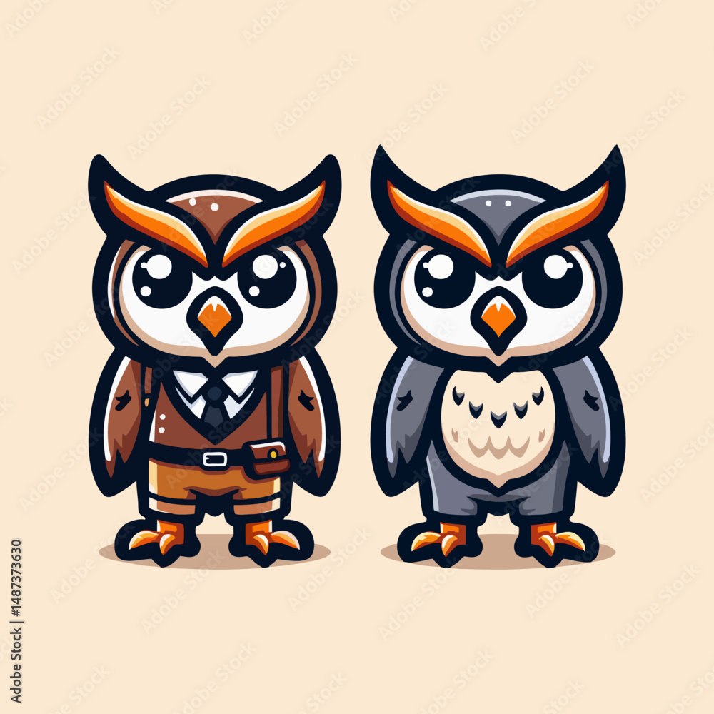 Funny Cute Owl Mascot Illustration in Flat Style for Animal Character Logo Wildlife Art Modern Cartoon Animal Mascot Design Educational Symbol Vintage Decorative Identity Logo Inspiration Funny Cute Owl Mascot Illustration in Flat Style for Animal Character Logo Wildlife Art Modern Cartoon Animal Mascot Design Educational Symbol Vintage Decorative Identity Logo Inspiration