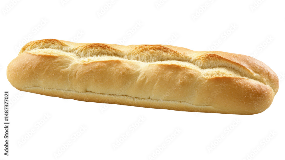Freshly Baked Traditional Baguette Loaf with Golden Crust on Transparent Background Freshly Baked Traditional Baguette Loaf with Golden Crust on Transparent Background