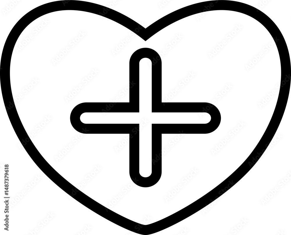 Fototapeta premium heart hospital icon