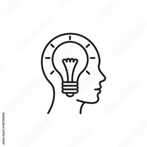 brain idea icon vector design