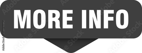 more info sticker. more info sign on transparent background