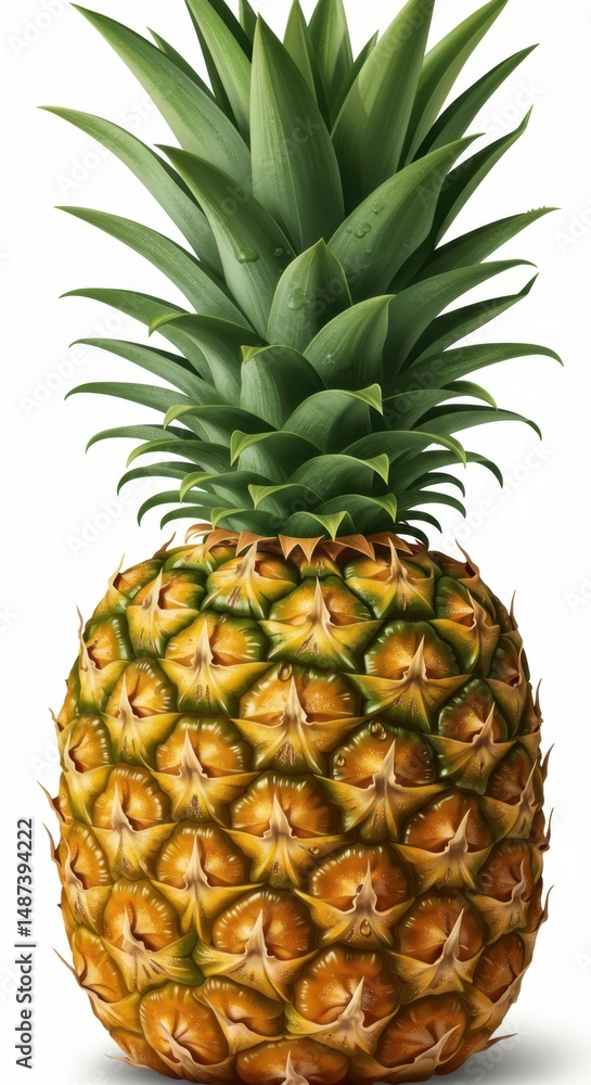 Fototapeta premium A Vibrant Pineapple: A Tropical Delight