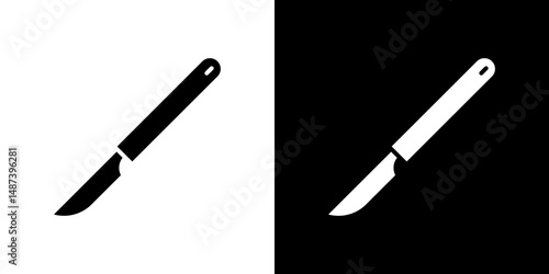 Scalpel icon in solid flat trendy design style.