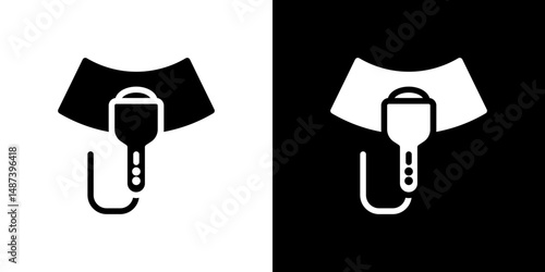 Ultrasound icon in solid flat trendy design style.