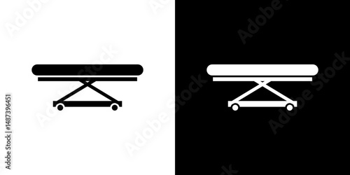 Stretcher icon in solid flat trendy design style.