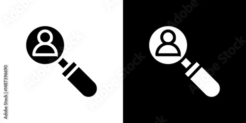 Hiring icon in solid flat trendy design style.