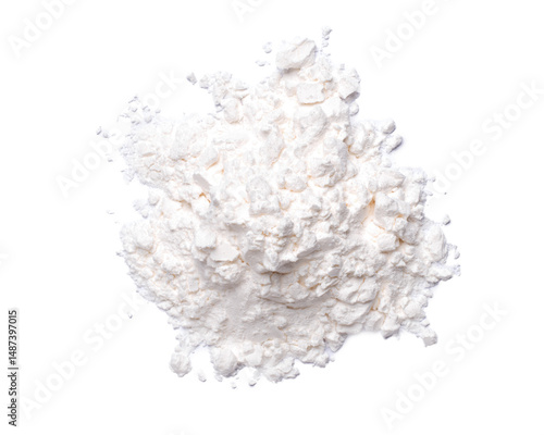 Fotografía White flour, powder isolated