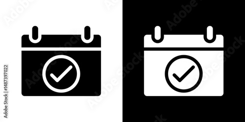 Appointment icon in solid flat trendy design style.