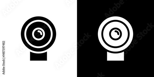Web camera icon in solid flat trendy design style.