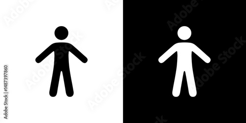 Universal access icon in solid flat trendy design style.