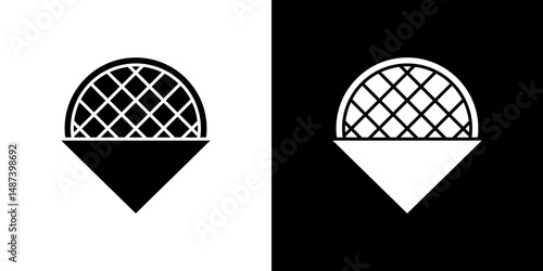 Stroopwafel icon in solid flat trendy design style.