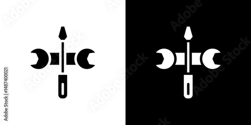 Repair icon in solid flat trendy design style.