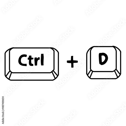 ctrl alphabet vector button