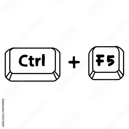 ctrl alphabet vector button