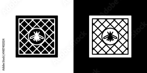 Mosquito net icon in solid flat trendy design style.