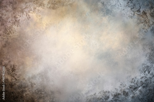 Subtle Floral Frame: A Serene, Textured Background