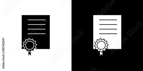 License icon in solid flat trendy design style.
