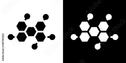 Hormones icon in solid flat trendy design style.