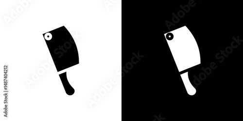 Hatchet icon in solid flat trendy design style.