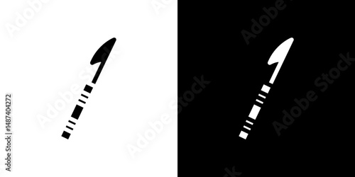 Harpoon icon in solid flat trendy design style.