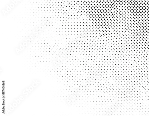 Abstract halftone pattern with monochrome dots creating faded texture for modern graphic design and artistic backgrounds