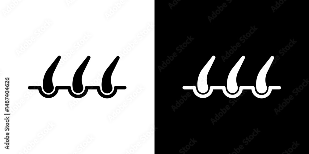 Obraz premium Hair icon in solid flat trendy design style.