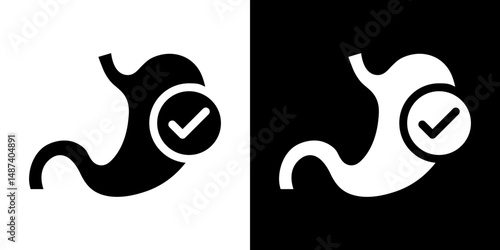 Good digestion icon in solid flat trendy design style.