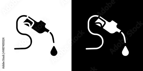 Fuel icon in solid flat trendy design style.