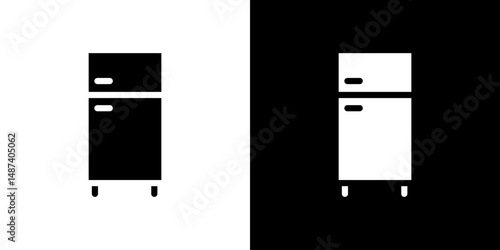 Fridge icon in solid flat trendy design style.