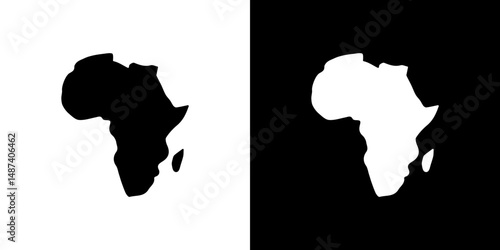 Earth africa icon in solid flat trendy design style.