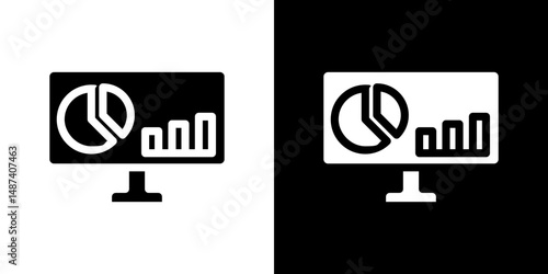 Dashboard icon in solid flat trendy design style.