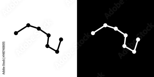 Constellation icon in solid flat trendy design style.
