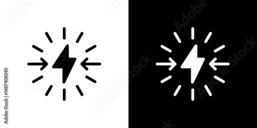 Conflict icon in solid flat trendy design style.