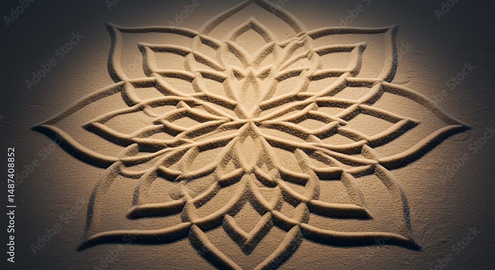 Obraz premium Sand Flower Pattern Decoration