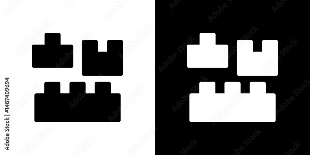 building toy icon in solid flat trendy design style. building toy icon in solid flat trendy design style.