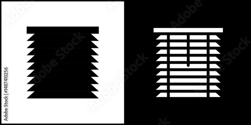 Blinds icon in solid flat trendy design style.