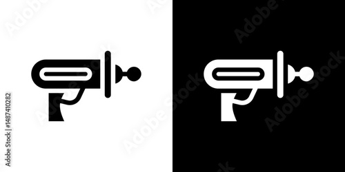 Blaster icon in solid flat trendy design style.